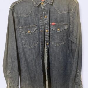 Levi's Men's Casual Denim Button Down Shirt - Blue